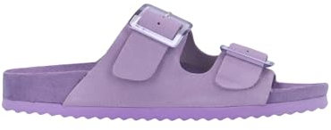 Colors of California Sandali donna HCBIO56 lilla doppia fascia monocolore scamosciata PE24 38