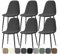 Stuhlhussen 6 Stück Stretch Stuhlhussen für Esszimmerstühle Universal Spandex Hussen für Stühle Abnehmbare Waschbar Stuhlbezüge Stuhl Hussen für Küchenstühle Hotel Bankett (Dunkelgrau, 6 Stück)-KC