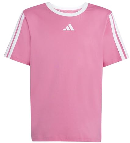 adidas Girl's Essentials T-Shirt, pink Fusion/White, 11-12 Years