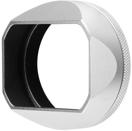 LH X54 Quadratische Metall-Gegenlichtblende, Metall-Kamera-Gegenlichtblende mit Objektivdeckel, Quadratischer Gegenlichtblende-Schatten, Ersetzt für X100VI X100V X100F X100T