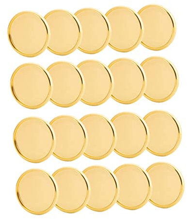 Lurrose 20St Pilzlochbinder bindende Mini-Disc Samenumschläge Aufbewahrungsbehälter Aufkleber büchereinband bookbinding Buchgebundene Scheibe disbound Expansion Discs Abs Golden