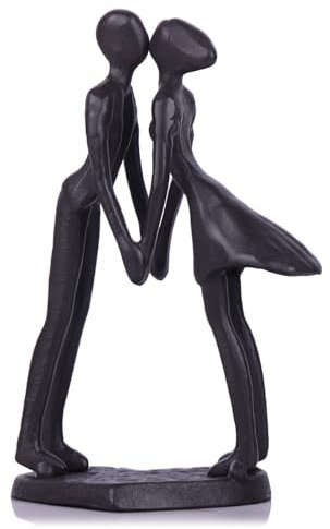 Paar Eisen Skulptur, Eisen Jubiläumsgeschenke für Paare, Moderne abstrakte Figurine, Romantische Liebes Skulptur für Wohnkultur für Regal, Kaminsims, Büro, Hochzeitsjubiläum Iron Gifts Statue (Stil 8)