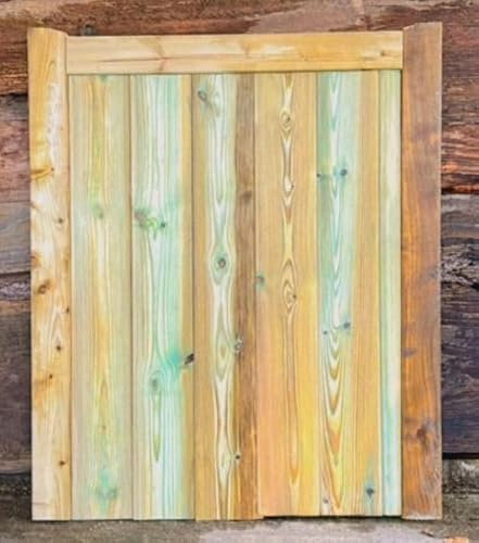 Wooden TVG Gate Pedestrian Gate Wooden Pressure Treated-4 FT ((120cm High x 75cm Wide x 5cm Deep))
