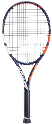 Babolat, Tennisschläger Modell Boost Drive, Griff 2, Blau Orange Weiß, Leichter Graphrahmen, Großes Schlägerkopf, Besaitungsplan 16x19, für Freizeitspieler, die Sich leicht verbessern möchten