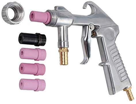 Bohaner Pistolet de sablage à air comprimé avec 4 buses en céramique pour sableuse, pistolet de sablage, appareil de sablage pour projets professionnels et de bricolage