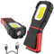 AuRiver Linterna LED de trabajo, 360°, giratoria 3 modos de luz, lámpara LED de taller con base magnética y gancho, luces de inspección COB para reparación, garaje, camping