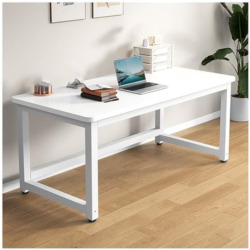 Computer-Schreibtisch aus Holz und Stahl, Computer-Schreibtisch, Arbeitsplatz, Arbeitszimmer, Esstisch, für Haus und Büro, D, 120 x 60 x 75 cm
