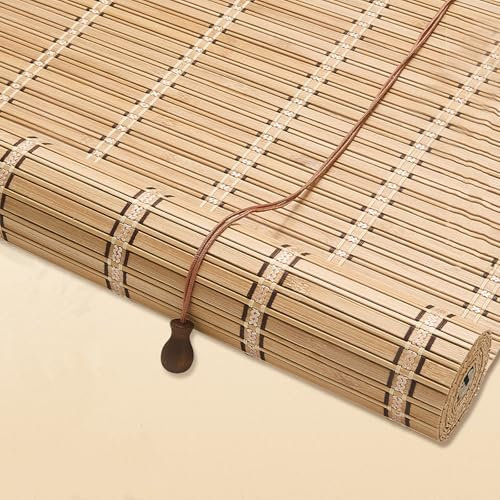 X1NGFU Store à Rouleau en Bambou Naturel,Respirant Rideau en Occultant Exterieur,Store Enrouleur Intimité Et Coupe-Vent,pour Portes de Fenêtres,Personnalisé,Largeur X Hauteur (80cm x 180cm)