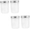 ULTECHNOVO 4 Pièces Pot De Confiture Le Maçon Bocaux Bouteilles Avec Couvercles Pots D'épices Mise En Conserve Pots En Conserve Simple Sirop Boîtes De Gelée En Verre Boîtes De Miel Fer Blanc