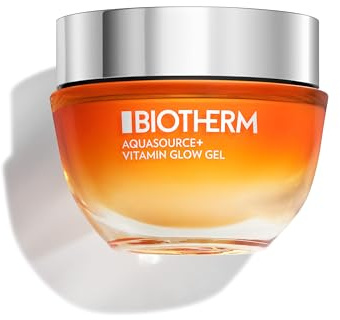 Biotherm Aquasource+ Vitamin Glow Gel, feuchtigkeitsspendendes Pflegegel mit 2500mg Vitamin B3, Astaxanthin & Biotech Plankton, für strahlende, reine Haut und ebenmäßigen Teint