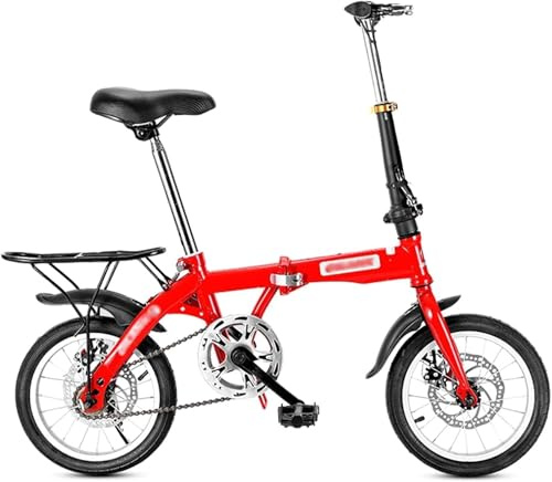 Caikbms Mini Klapprad, Leichtes Pendlerfahrrad Mit Doppelscheibenbremsen Und Gepäckträger Für Erwachsene, Pendeln Im City Bike