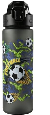 MHwan Botellas Agua Niños, 700 Ml, Apta para Bebidas Carbonatadas | Libre de BPA, Apertura con un Solo Toque, Fácil de Limpiar, Gran Capacidad, Ideal para La Colegio y Deportes
