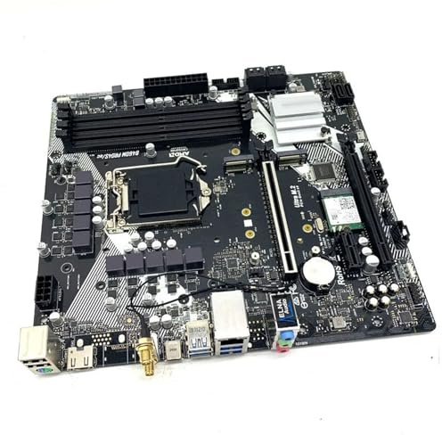 Cartes mères Fit for ASROCK B460M PRO4S/AC Intel B460 LGA 1200 Compatible avec Les processeurs i9-10900K, i5-10400F, i3-10100, i7-10700 et i3-10105 ; Emplacement M.2 for mémoire DDR4 jusqu'à 128 Go