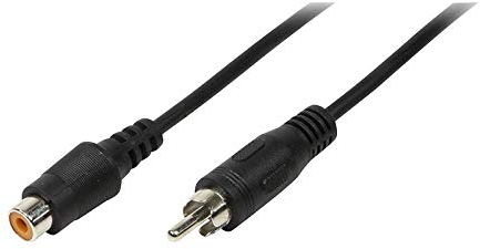 LogiLink CA1032 Câble Acoustique Cinch mâle/Femelle 5 m Noir