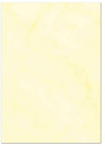 Gastronomie Papier (Gelb-Marmor, A4, 25 Blatt) für Speisekarten. Marmoriertes Papier, Einseitig bedruckt, für alle Drucker/Kopierer geeignet
