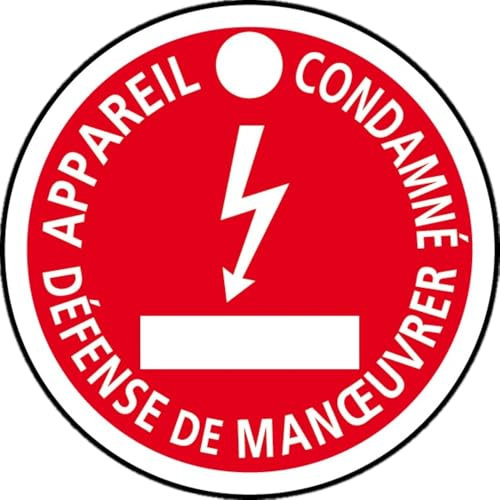 CATU Macaron PVC de Signalisation Defense de Manoeuvrer Ø 80Mm