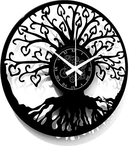 Instant Karma Clocks | Orologio Da Parete in Vinile | Albero della Vita | Cosmologia | Cabala | Yoga | Meditazione | Idea Regalo