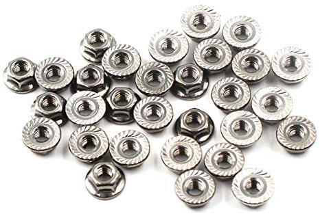 Dado a flangia M6 Dado a flangia esagonale acciaio inossidabile 304 (confezione da 30)