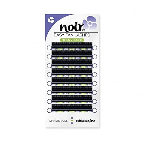 Noir Volume Lashes Easy Fan Lashes D curl 0.05 12mm Mega Volume Self Fanning Eyelash Extensions