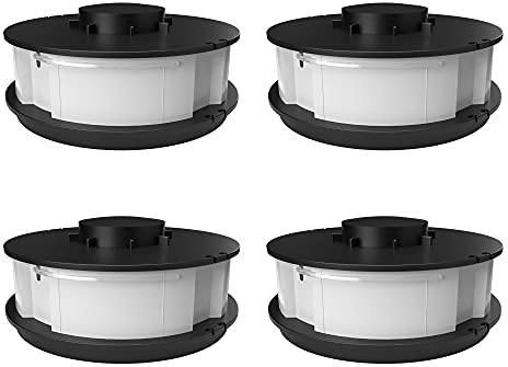 Ersatzspulen Spule passend für Einhell Elektro Rasentrimmer GC-ET 4530 Fadenspule Spule Trimmerspule Spulendeckel Haube Mähfaden für Rasentrimmer Freischneider Motorsense (4x Spule)
