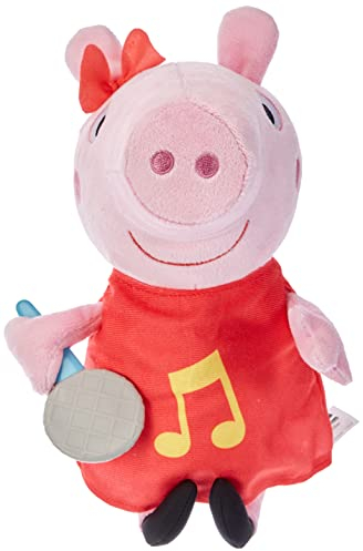 Peppa Pig Grunz-mit-mir-Peppa, Singende Plüschpuppe mit rotem Kleid und Schleife, singt 3 Lieder aus der Serie, ab 3 Jahren geeignet