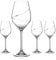 DIAMANTE Swarovski Wine Glasses - 'Silhouette' Hand Cut Design Embellished with Swarovski Crystals - Set of 4