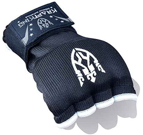 Kraftking Boxbandagen Innenhandschuhe mit Handgelenkgurt Handgelenkbandagen innere Grappling Trainingshandschuhe (M, Schwarz)