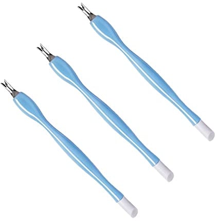 Lmyzcbzl Cuticule à Ongles Fourches, 3 Pcs Cuticules Trimmer Pusher, Double Tête Pousseurs Cuticulaires, Nail Art Fourche, pour Manucure, Pédicure