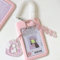 runrayay Acryl Kpop Photo Card Holder 3 Zoll Kreditkarte Id Bankkarte Buskarte Student Karte Schlüsselanhänger Student Karte Schlüsselanhänger Kinder Badge Jugendliche Rückkehr zur Schule (A)