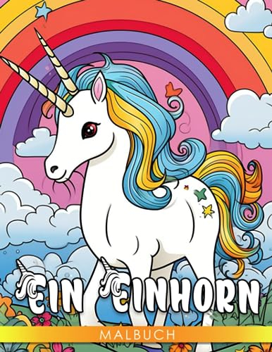 Ein Einhorn-Malbuch für Kinder.: 40 Bilder eines fiktiven Pferdes zum Ausmalen und Entspannen | Kreative und stressabbauende Geschenke.