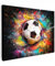 MuchoWow© Impression sur Toile Decoration Murale Peinture 40x30 cm Tableaux Decoratifs Muraux Décoration Chambre Football - Peinture - Couleurs - Noir - Blanc