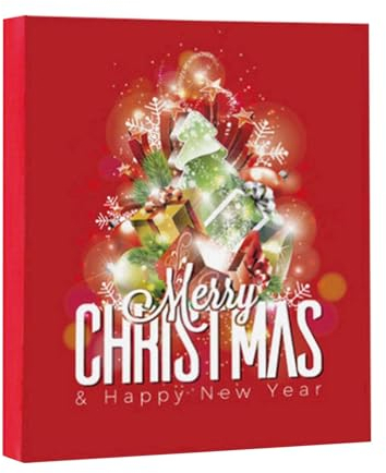 2023 Weihnachten Ornamente Geschenk Countdown Kalender Adventskalender Halskette Ohrringe Ohrringe Armband Geschenkbox MXw696 (Rot, Einheitsgröße)