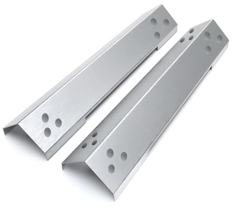 40.2CM Edelstahl Brennerabdeckung Gasgrill für Rösle Videro G2 Series, Flammenverteiler für Rösle Videro G2, G2-S, G2-S Nero, G2-S Vario+ und Sansibar Grill Zubehör, 2 Stück