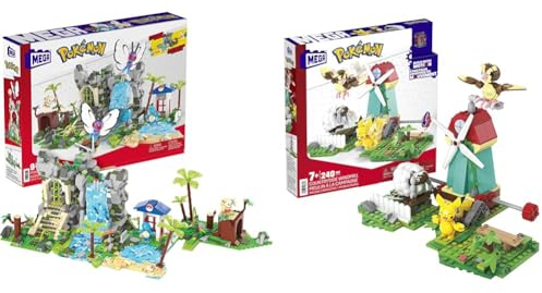 MEGA Construx HHN61 - Pokémon Ultimate Jungle Expedition & Pokémon Figuren Bauset Windmühlen Farm, 240 Teile