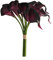 Blumenstrauß Künstlich Groß 20 Stück PU-Mini-Calla-Lilie, Simulationsblume, Hochzeitsdekoration, künstliches Gefühl, Brautstrauß Kühe Dekoration (Purple, One Size)