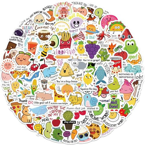 Mrltau 80 Pcs Kawaii Sticker Kinder, Aufkleber Kinder, Bookish Sticker Set, Stickers for Kids, Sticker Kindle Hülle, Kindle Sticker Tiere, Cute Sticker, Book Sticker