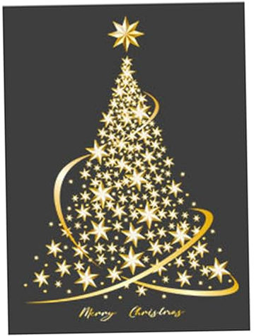 Fensterbilder Weihnachten Weihnachtsdeko Fenster Klamme Golden Weihnachtsbaum Weihnachtsfenster Dekorationen wiederverwendbares DIY statische Wandbild für Heimgeschäft Fensterglasausstellungen De