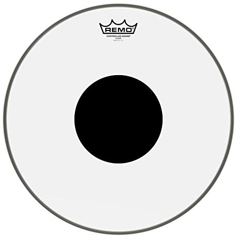 Remo Drumhead CS Ambassador Clear with Black Dot - 15 CS-0315-10