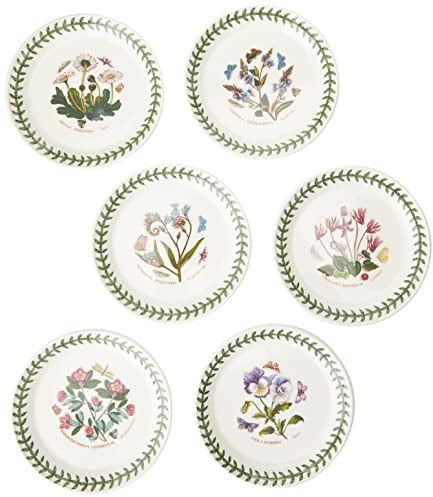 Portmeirion Botanic Garden Lot de 6 assiettes à pain et beurre 15 cm