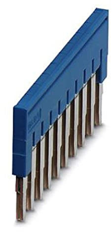 PHOENIX CONTACT 3036916 – Brücke FBS 10 – 5 BU steckbar, Blau, 5.2mm Rastermaß, 10 Polzahl, 10 Stück