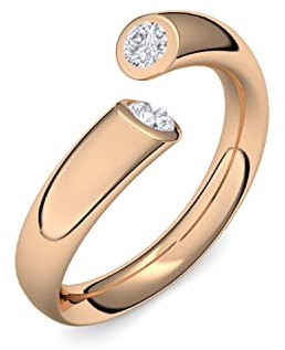 Rotgold Ring Verlobungsringe Rotgold (Silber 925 vergoldet) von AMOONIC mit Zirkonia Stein LUXUSETUI Rotgoldring Ring Zirkonia wie Diamant Geschenk Ringe Verlobung MW04VGRTZIFAZIFA60
