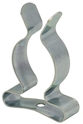 Merriway BH01978 (12 Pcs) Tool Storage Terry Clip Spring Steel Bright Zinc Plated, 25 - 35mm (1 - 1.3/8 inch) - Pack of 12 Pieces
