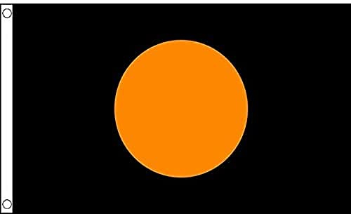 AZ FLAG - Flagge Schwarz Und Orange Schiedsrichter - 150x90 cm - Motorsport Rennleitung Schwarz Und Orange Fahne 100% Polyester mit Messing-Ösen - 110g
