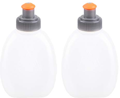 TRIWONDER BPA-freie Auslaufsichere Wasserflaschen Trinkflaschen Ersatzflaschen für Trinkgürtel oder Weste Ideal zum Laufen, Wandern, Radfahren (170ml - 2 Stück)