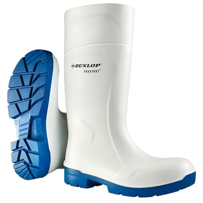 DUNLOP Protective Footwear, CA61131, Purofort FoodPro MultiGrip Safety, Bianco/Blu, Taglia 42 EU