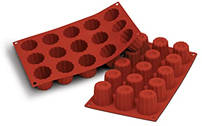 Silikomart Moule Midi Cannelé Silicone, Red