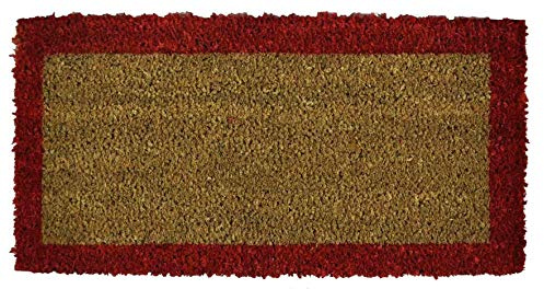 Casatessile Bordo Fußmatte für Stufen aus Kokosfasern 25x50 cm - Rosso