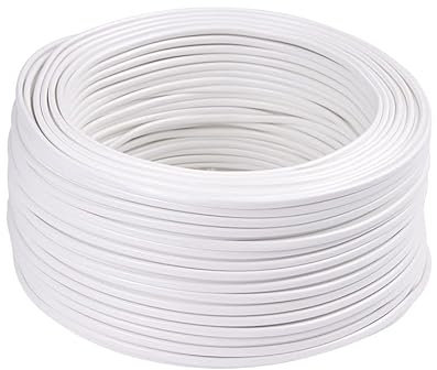 5-100m Led Kabel Zwillingslitze 0,75mm² ummantelt 2-adrig (50m LED Zwillingslitze 2x 0,75mm² mit Mantel Weiß)