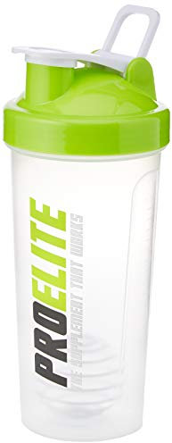 Proelite Proelite Protein Shaker Bottle 600ml Unisex Mixball (Green) (X 1 Units)