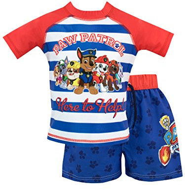 Paw Patrol - Maillot de Bain Deux pièces - La Pat’ Patrouille - Garçon - Bleu - 18-24 Mois